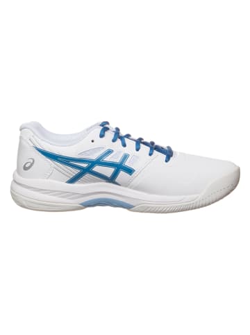 asics Buty "Game 8" w kolorze biało-turkusowym do tenisa