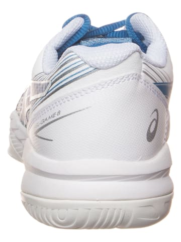 asics Buty "Game 8" w kolorze biało-turkusowym do tenisa