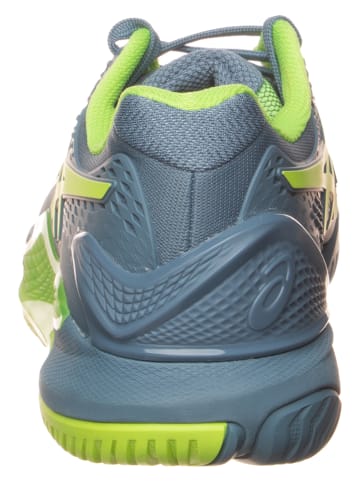 asics Tennisschoenen "Resolution 9" blauw/groen