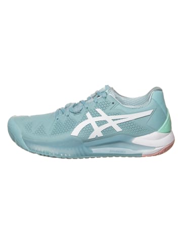 asics Buty "Resolution 8" w kolorze błękitnym do tenisa