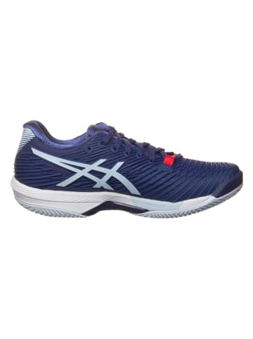 asics Buty "Solution Speed FF 2 Clay" w kolorze granatowo-błękitnym do tenisa