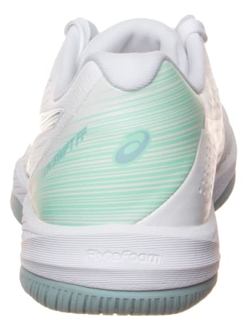 asics Buty "Solution Swift FF Clay" w kolorze biało-błękitnym do tenisa