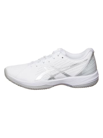 asics Buty "Solution Swift FF Clay" w kolorze srebrno-białym do tenisa