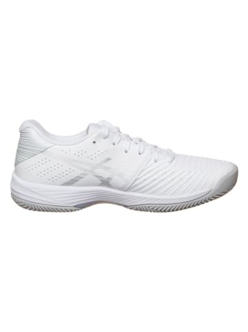 asics Buty "Solution Swift FF Clay" w kolorze srebrno-białym do tenisa