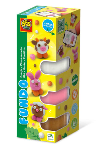 SES Klei "FunDo - boerderij dieren" - 3x 90 g, 1x 40 g - vanaf 3 jaar