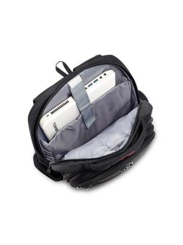 Delsey Rucksack "Element" in Schwarz - (B)35 x (H)44 x (T)20 cm
