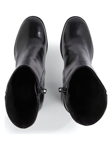 Calvin Klein Leder-Stiefeletten in Schwarz