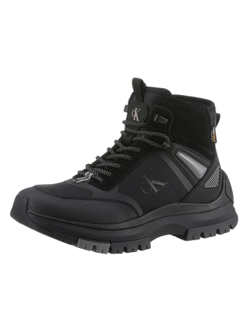 Calvin Klein Leder-Boots in Schwarz