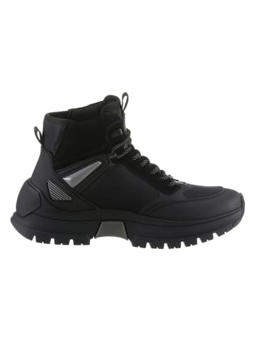 Calvin Klein Leder-Boots in Schwarz