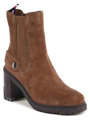 Tommy Hilfiger Shoes Leder-Chelsea-Boots in Hellbraun