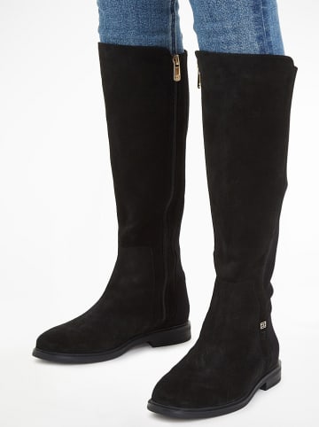 Tommy Hilfiger Shoes Leder-Stiefel in Schwarz