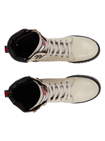 Tommy Hilfiger Shoes Leder-Boots in Creme/ Schwarz