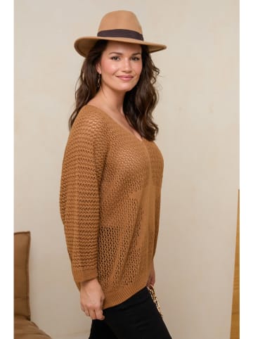 Curvy Lady Trui lichtbruin