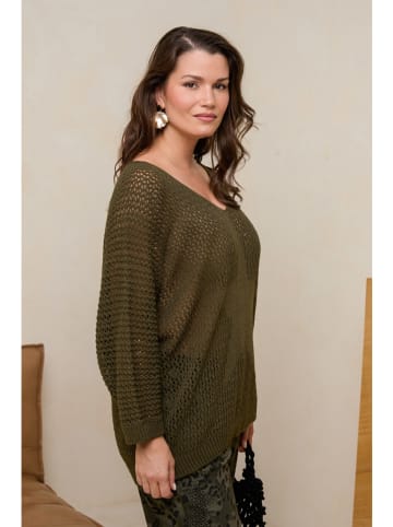 Curvy Lady Pullover in Khaki