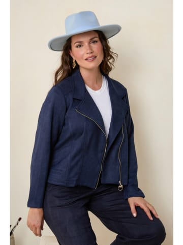 Curvy Lady Kurtka w kolorze granatowym ze skóry syntetycznej