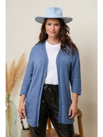 Curvy Lady Cardigan in Blau