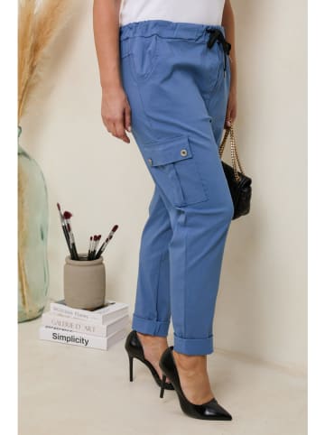 Curvy Lady Cargobroek blauw