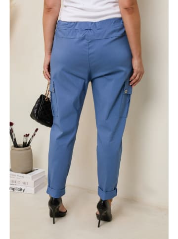 Curvy Lady Cargobroek blauw
