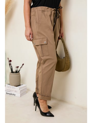 Curvy Lady Cargobroek taupe