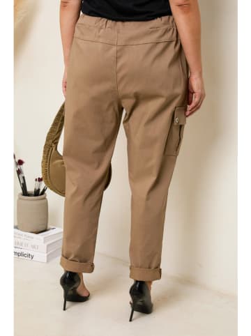 Curvy Lady Cargobroek taupe