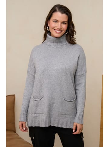 Curvy Lady Rollkragenpullover in Grau
