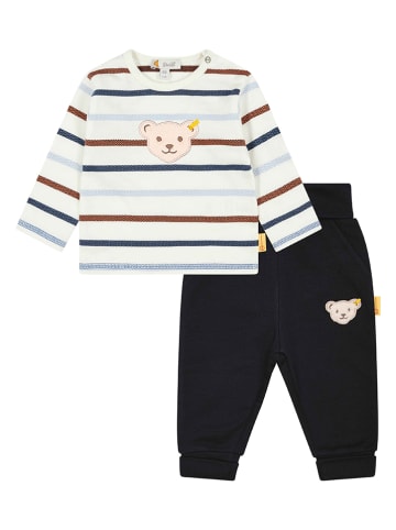 Steiff 2tlg. Outfit in Creme/ Schwarz/ Bunt