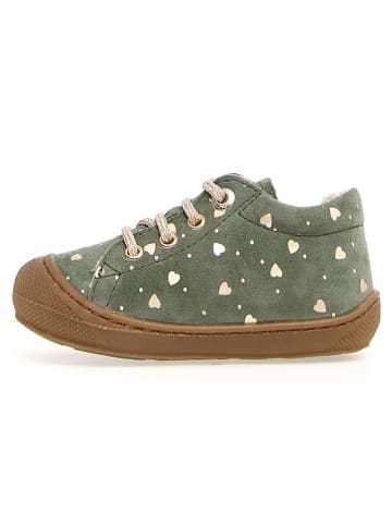 Naturino Leder-Sneakers "Cocoon" in Mint/ Gold