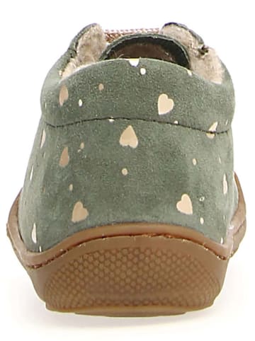 Naturino Leren sneakers "Cocoon" mintgroen/goudkleurig