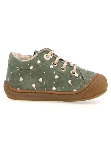 Naturino Leren sneakers "Cocoon" mintgroen/goudkleurig