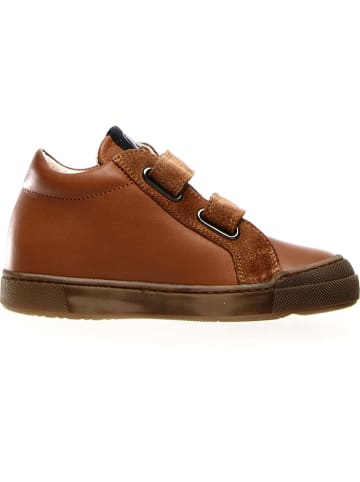 Naturino Skórzane sneakersy "Dord" w kolorze jasnobrązowym