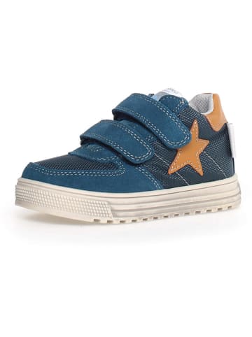 Naturino Leder-Sneakers "Hess" in Dunkelblau/ Blau