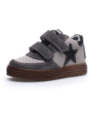 Naturino Leder-Sneakers "Hess" in Anthrazit/ Grau