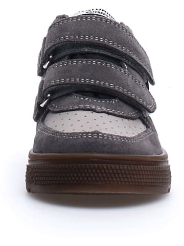 Naturino Leder-Sneakers "Hess" in Anthrazit/ Grau