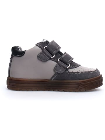 Naturino Leder-Sneakers "Hess" in Anthrazit/ Grau