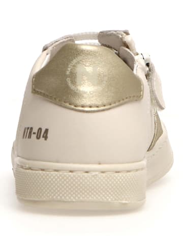 Naturino Leren sneakers "Quar" beige/goudkleurig