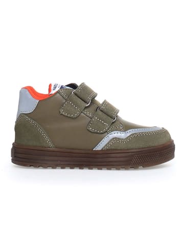 Naturino Leren sneakers "Ariton" kaki/oranje