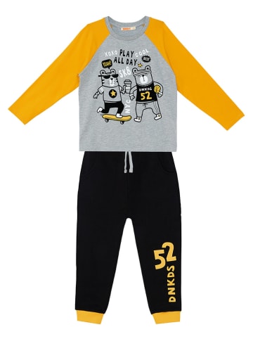 Denokids 2-częściowy zestaw "Play Allday" w kolorze szaro-czarnym