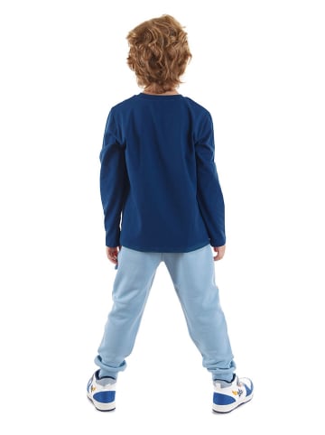 Denokids 2-delige outfit "Monster" blauw