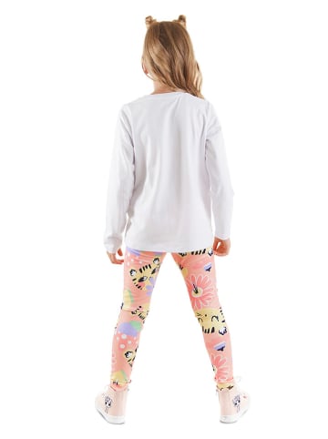 Denokids 2tlg. Outfit "Fancy Leo" in Weiß/ Rosa
