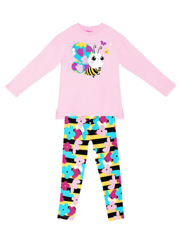 Denokids 2-delige outfit "Little Bee" lichtroze/meerkleurig
