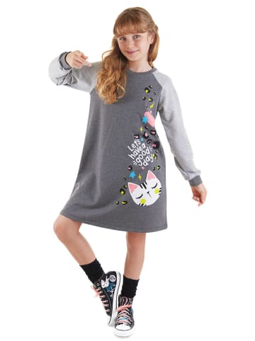 Denokids Sukienka "Wild Cat" w kolorze antracytowym