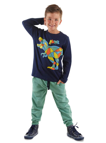 Denokids 2-częściowy zestaw "Dinosaur" w kolorze szaro-czarnym