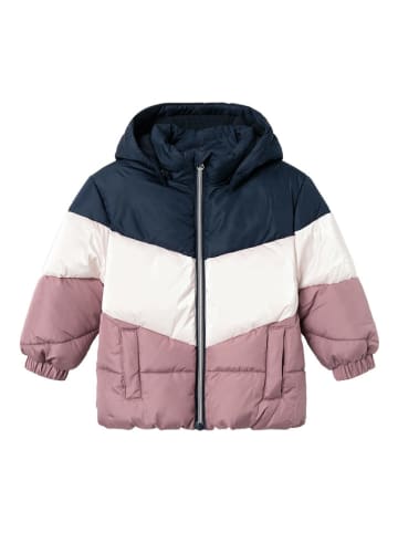 name it Winterjacke "Mille" in Dunkelblau/ Rosa/ Weiß