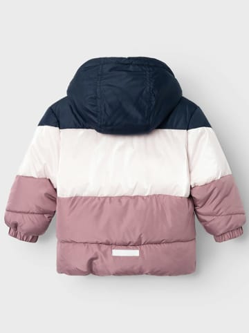 name it Winterjacke "Mille" in Dunkelblau/ Rosa/ Weiß