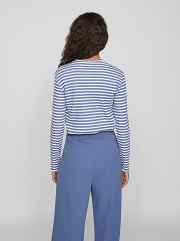 Vila Longsleeve "Thessa" in Blau/ Weiß