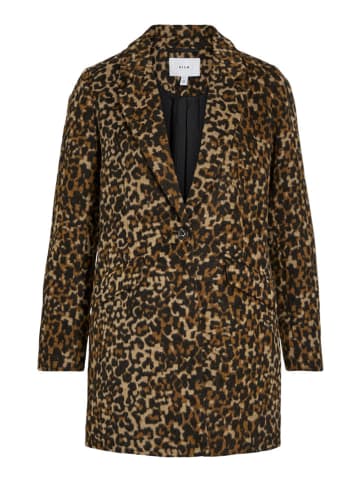 Vila Tussenmantel "Leopolina" camel/zwart