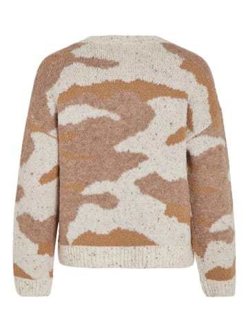 Vila Pullover "Jemma" in Camel/ Creme