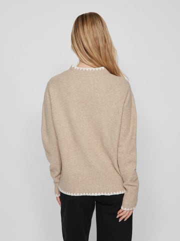 Vila Pullover "Hefna" in Beige