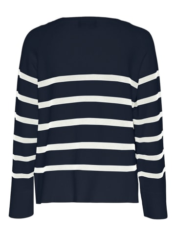 Pieces Trui "Sia" donkerblauw/wit