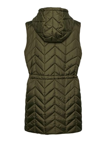 Pieces Steppweste "Jasmin" in Khaki